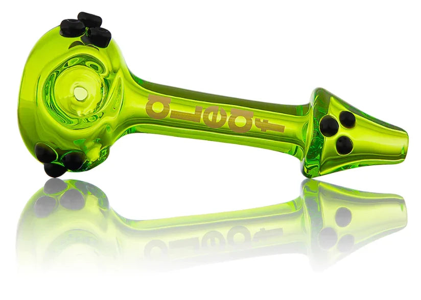 Pipa aLeaf Triple Tentacle 5" de Vidrio – Verde – Vuelo 420 Smoke Shop México