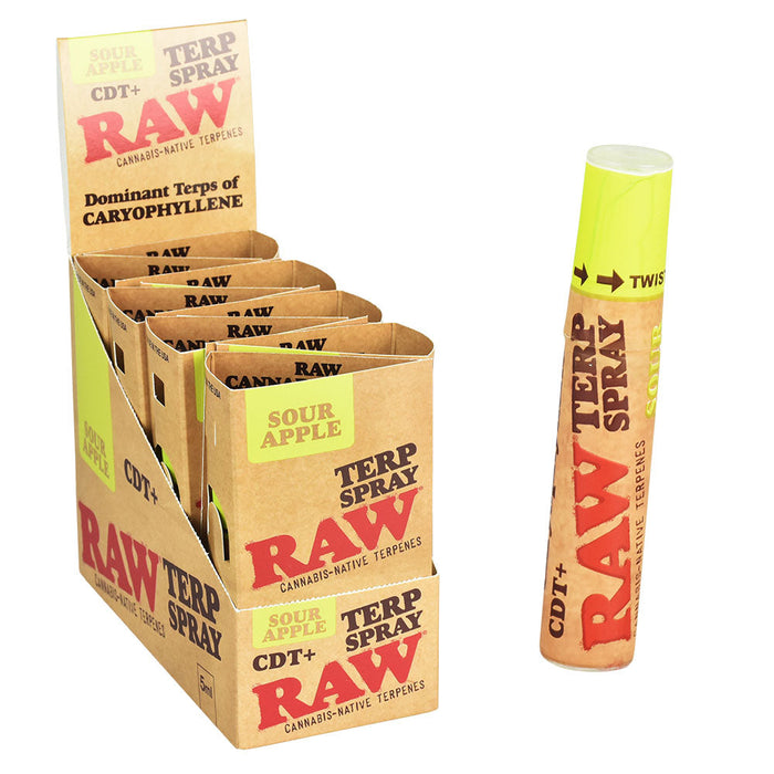 Spray de Terpenos RAW 5 ml Caja 8 – Sour Apple – Vuelo 420 Smoke Shop México