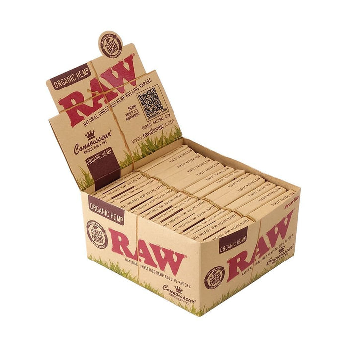 Papeles RAW Connoisseur KS Slim + Filtros – Organic Hemp – Vuelo 420 Smoke Shop México