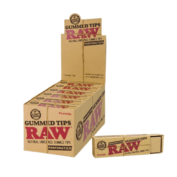 Filtros RAW de Papel para Enrollar (Caja) – Gummed con Goma (Caja 24) – Vuelo 420 Smoke Shop México
