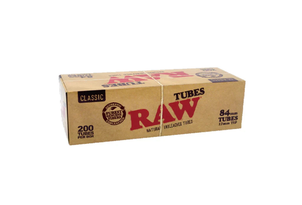 Tubos RAW Classic 84 mm con Filtro (Caja 200 pz) – Vuelo 420 Smoke Shop México