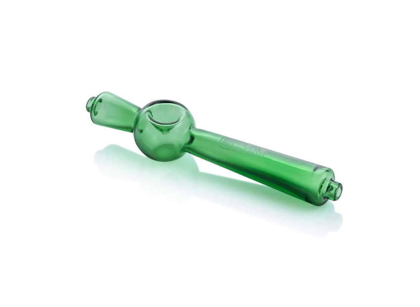 Pipa Grav Labs Deco Steamroller 5.5" de Vidrio – Verde – Vuelo 420 Smoke Shop México