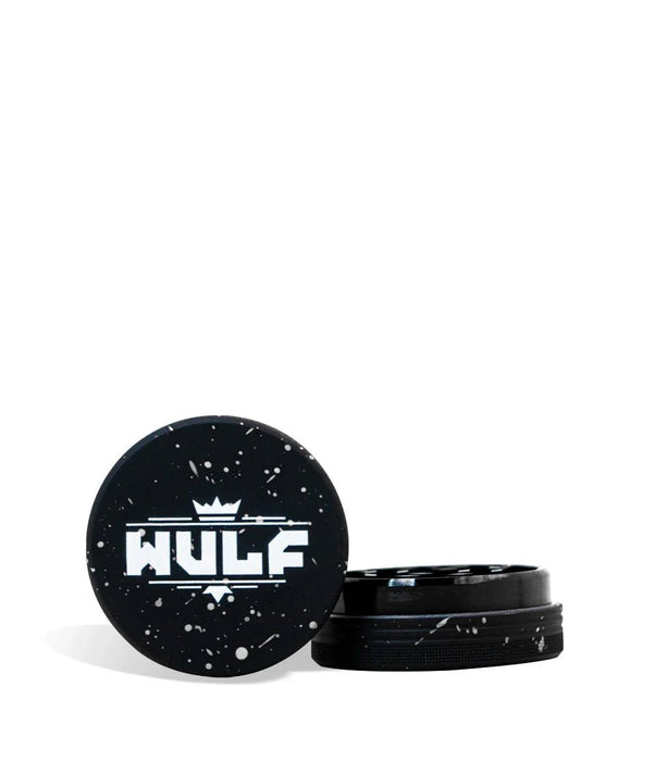 Grinder Wulf 2 Piezas 50mm Splatter – Negro con Blanco – Vuelo 420 Smoke Shop México