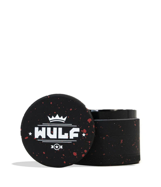 Grinder Wulf 4 Piezas 65mm Splatter – Negro con Rojo – Vuelo 420 Smoke Shop México