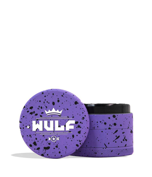 Grinder Wulf 4 Piezas 65mm Splatter – Morado con Negro – Vuelo 420 Smoke Shop México